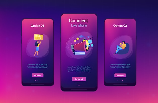 Schnittstelle vorlage für soziale netzwerke promotion app