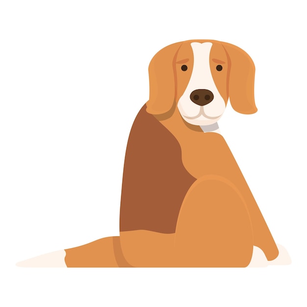 Schockierter Hundesymbol-Cartoon-Vektor Führen Sie einen Welpen aus. Niedliches Haustier