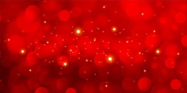 Schön glänzender Bokeh-Effekt Rosso Corsa-Farbhintergrund-Banner-Design