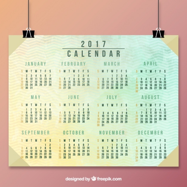 Schöne abstrakte kalender 2017 im vintage-stil