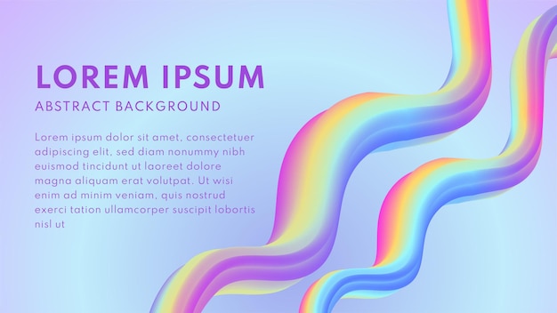 Schöne abstrakte Mischhintergrund-Designvorlage mit bearbeitbarem Text Pastell-Regenbogen-Farbverlauf