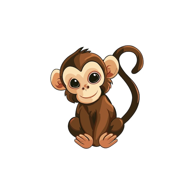 Schöne Affen-Clipart-Vektorillustration