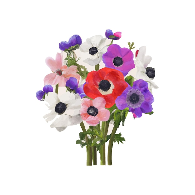 Schöne Aquarellblumenpflanzenillustration