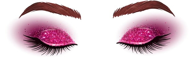 Schöne Augen Pailletten glitzern
