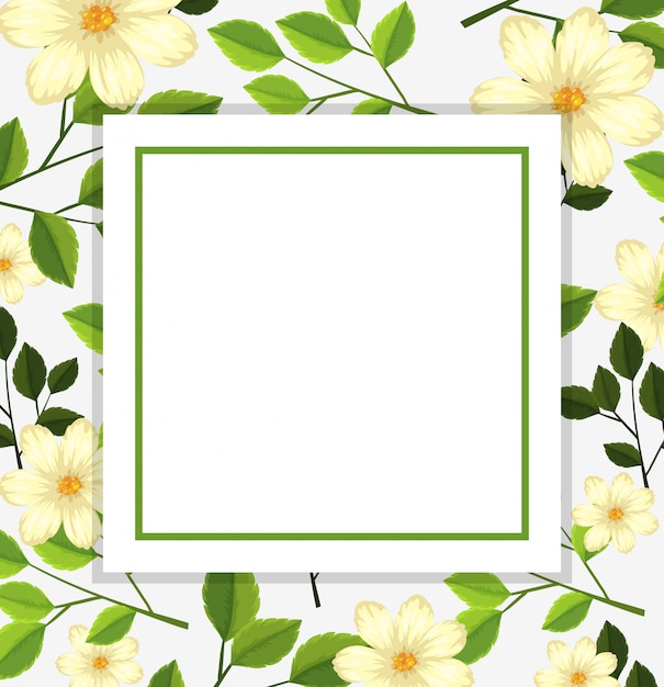 Schöne Blumenkartenschablone