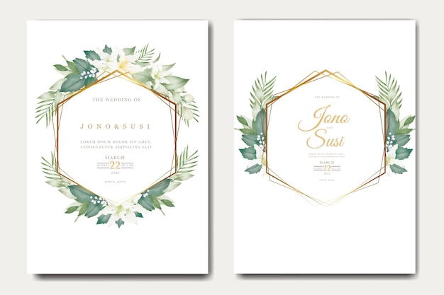 Schöne Blumenlilien-Hochzeitseinladungskarte