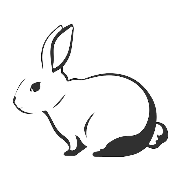 Schöne Bunny-Ostern-Zeichnung von Haustieren