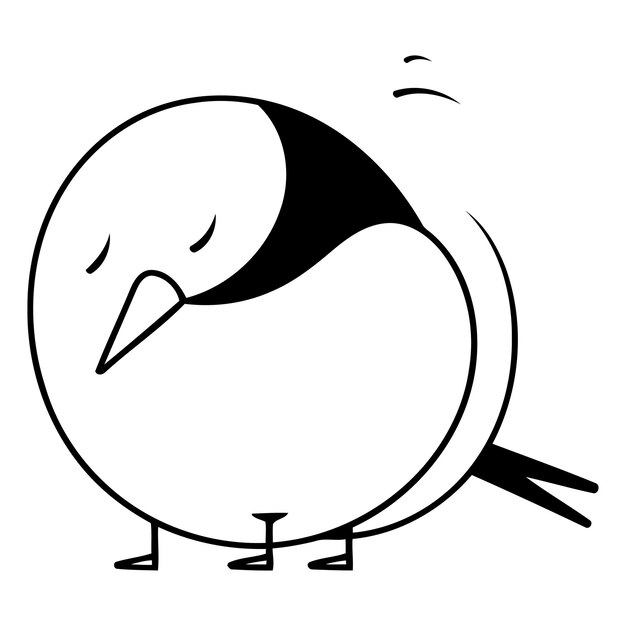 Vektor schöne cartoon-bullfinch-vektorillustration auf weißem hintergrund