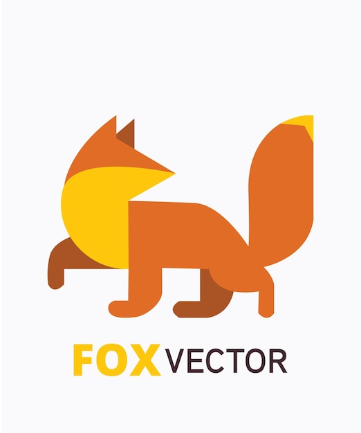 Schöne Cartoon-Fuchs, isoliert auf weißem Hintergrund