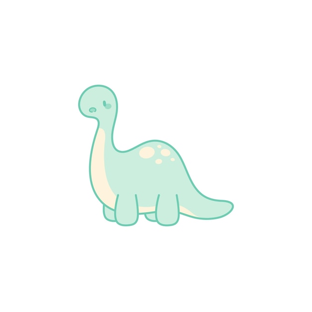 Schöne Dinosaurier-Charaktere Grünes Brachiosaurus-Symbol