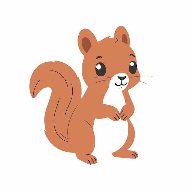 Schöne Eichhörnchen für Kinder Geschichtenbuch Vektor-Illustration