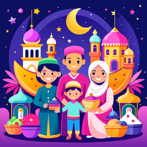 Schöne Eid al-Fitr-Illustration