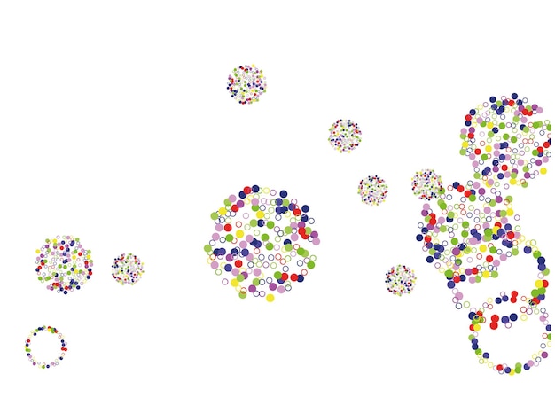 Vektor schöne farbige illustration mit verschwommenen kreisen im naturstil