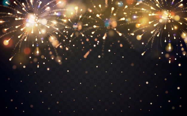 Schöne Feuerwerkselemente mit Feuerwerk