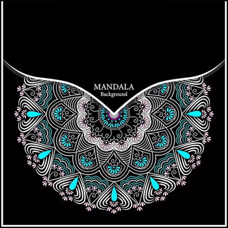Vektor schöne florale orientalische farbenfrohe vektor-mandala-dekorations-hintergrund