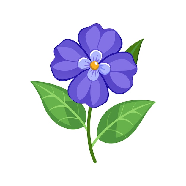 Schöne Flower-Flat-Stil-Vektor-Illustration