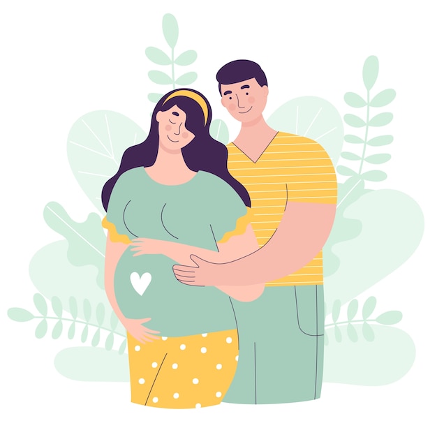 Schöne Frau und Mann in Erwartung eines Babys