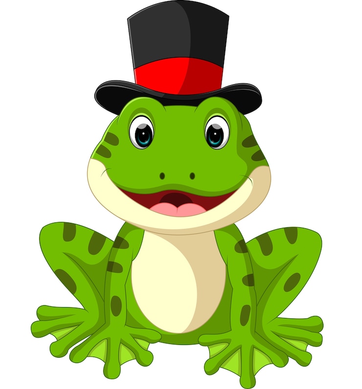 Vektor schöne frosch-cartoon