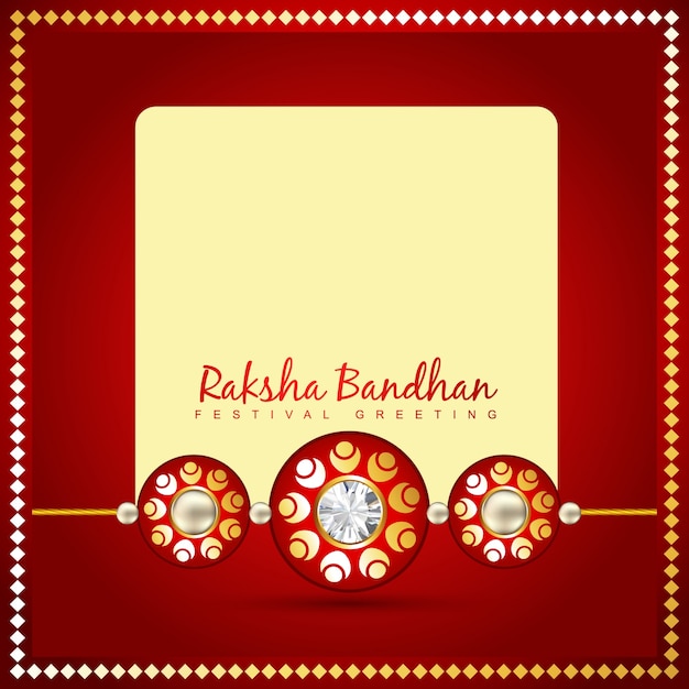 Schöne goldene rakhi für hindu rakshabandhan festival