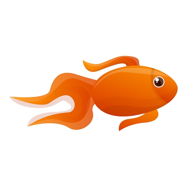 Vektor schöne goldfisch-symbol karikatur von niedlichen goldfischen vektor-symbole für web-design isoliert auf weißem hintergrund