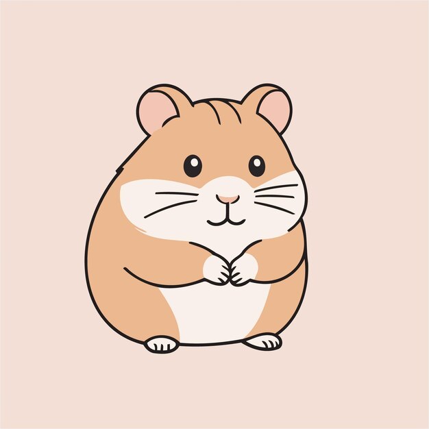 Vektor schöne hamster-vektorillustration für kinder