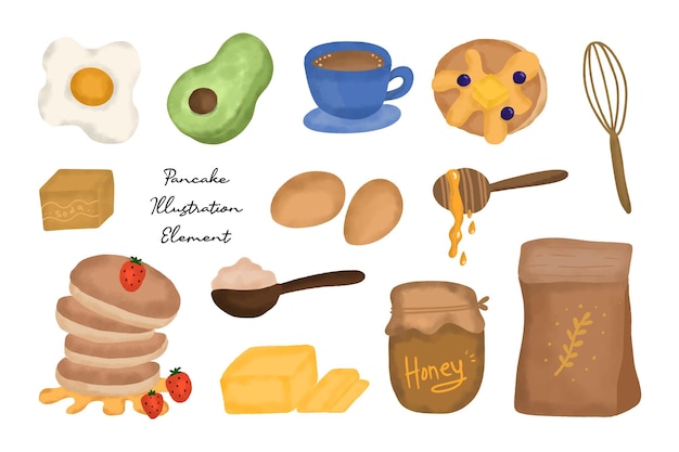 Schöne handgezeichnete Illustration zum Pfannkuchentag