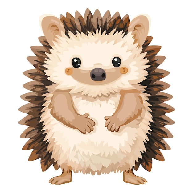 Schöne Hedgehog-Vektorillustration auf weißem Hintergrund