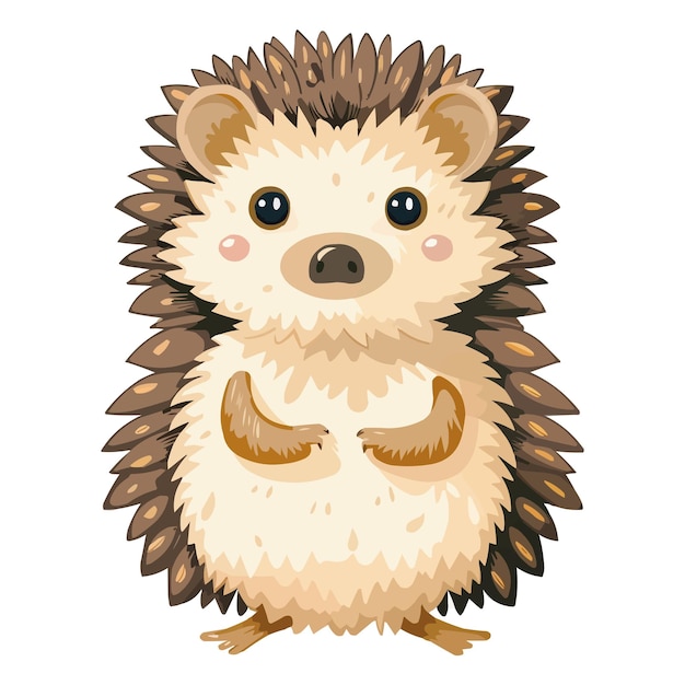 Schöne Hedgehog-Vektorillustration auf weißem Hintergrund