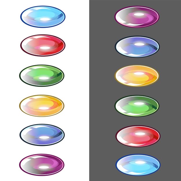 Schöne helle Jelly Buttons für Design
