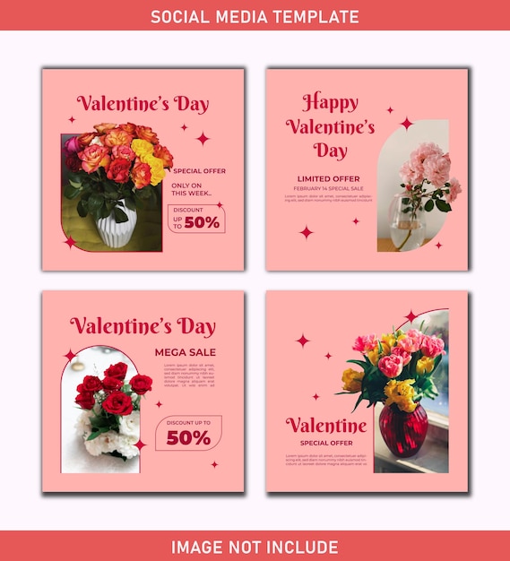 schöne Instagram-Vorlage für Valentinstag