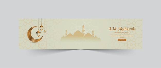 Schöne islamische Eid Mubarak Facebook-Cover-Festival-Hintergrund
