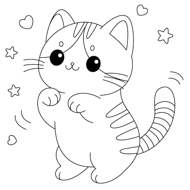 Schöne Katze tanzt