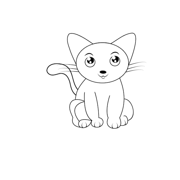 Schöne Katzen-Cartoon-Vektor-Illustrations-Design