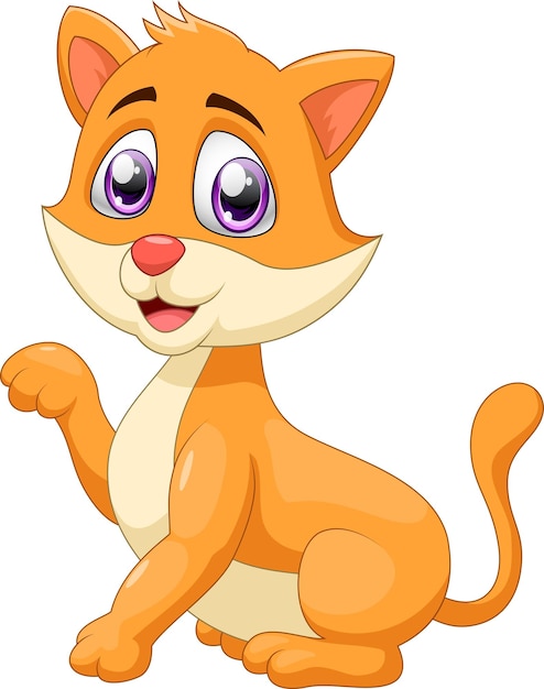 Schöne Katzen-Cartoon-Vektorillustration