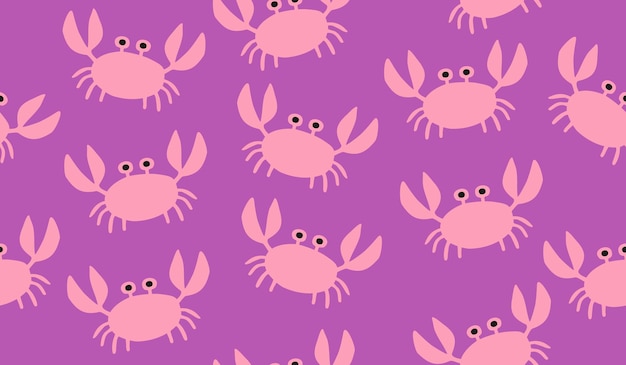 Schöne Krabbenmuster Hintergrund-Vektor-Design