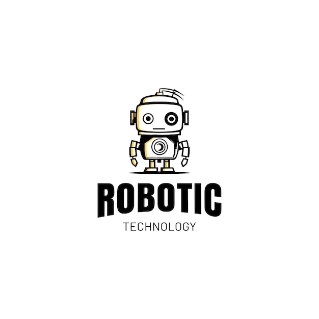 Schöne lächelnde Roboter-Roboter-Logo AI-Bot-Helfer Maskottchen Zeichentrickfilm-Symbol Geschäftsassistent