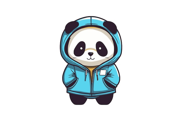 Schöne panda-illustration maskottchen-sublimationsvektor