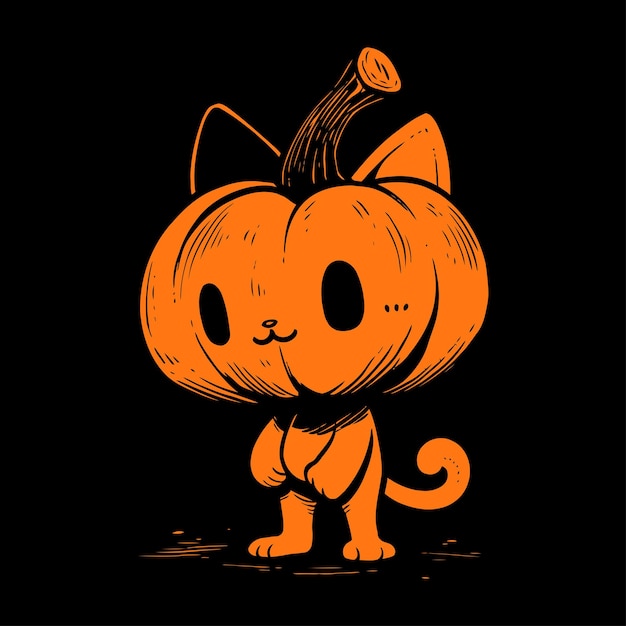 Schöne pumpkin-design-illustration
