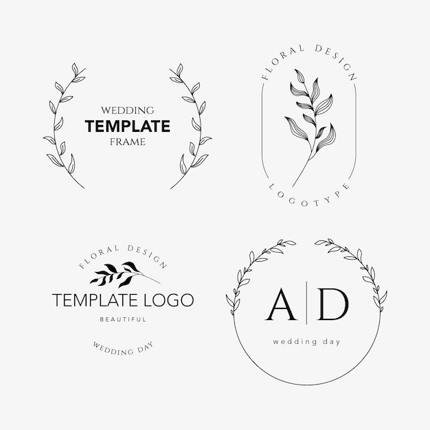 Schöne Rahmen mit floralen Ornamenten für Hochzeiten der Schönheitsindustrie Vector
