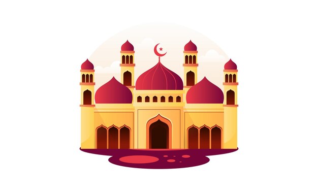 Schöne Ramadan Kareem-Moschee-Vektor-Illustration