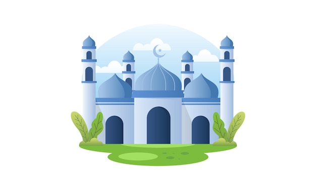 Schöne ramadan kareem-moschee-vektor-illustration