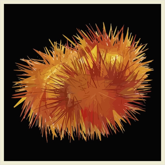 Vektor schöne rambutan-fruchtfarben-vektorillustration