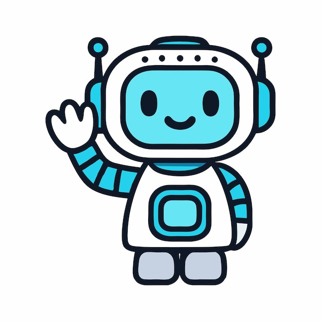 Schöne Roboter-Maskottchen-Vektor-Design