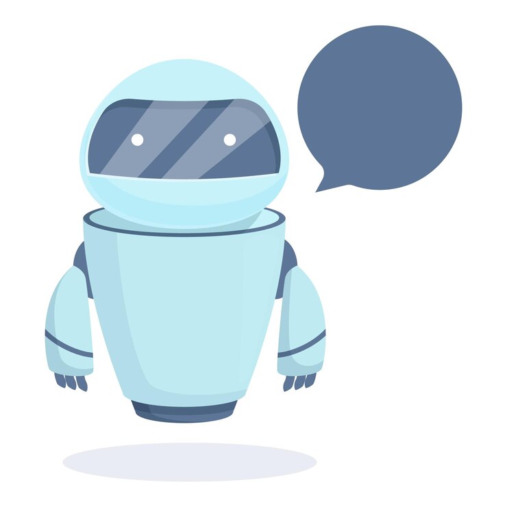 Vektor schöne roboter sprechen mit sprachblase künstliche intelligenz chatbot kommunizieren