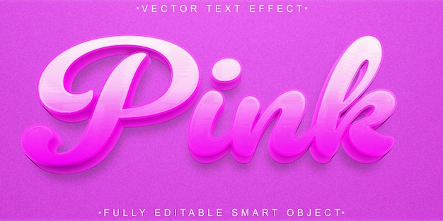 Schöne rosa Vektor voll redigierbare Smart Object Text-Effekt