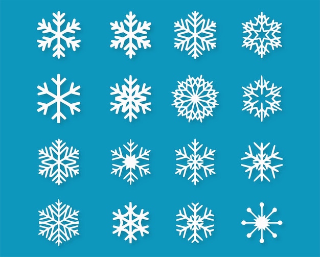 Schöne Schneeflocken-Sammelvektor