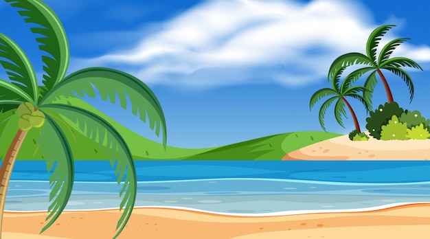 Schöne Strandhintergrundszene