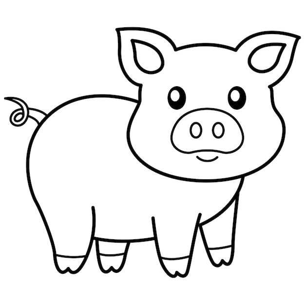 Schöne Tier-Schwein-Umriss
