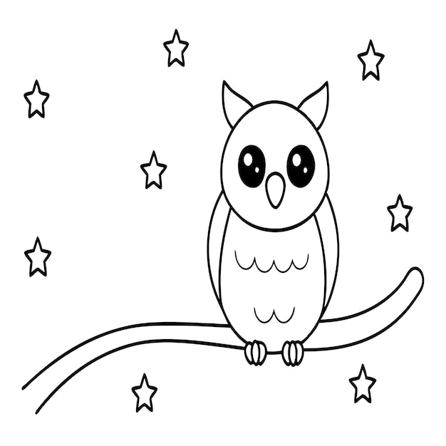 Schöne Tiermalerei für Kinder Malerei für Kinder Vektorillustration Linienkunst für Kinder