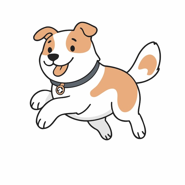 Schöne Vektor-Illustration eines Hundes für Kinder-Geschichtenbücher